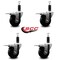 Service Caster 3.5'' Phenolic Swivel 1-1/8'' Expanding Stem Caster Set Total Lock Brake, 4PK SCC-EXTTL20S3514-PHS-118-4 - alternate 2